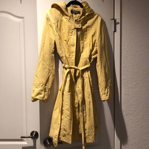 Kenneth Cole canary yellow trench coat